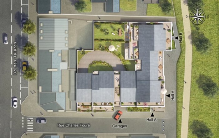 Plan de masse programme neuf An Heol à Saint-Malo