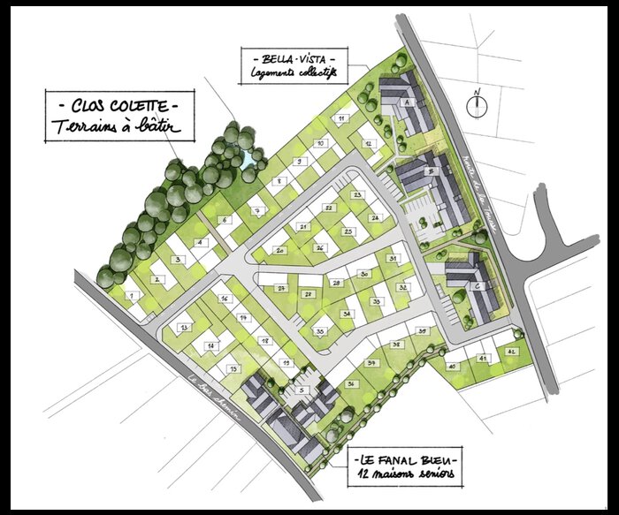 Plan masse programme neuf Bella Vista à Saint-Coulomb