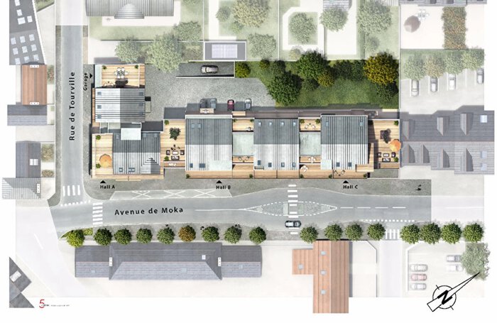 Plan masse programme neuf Canephora à Saint-Malo