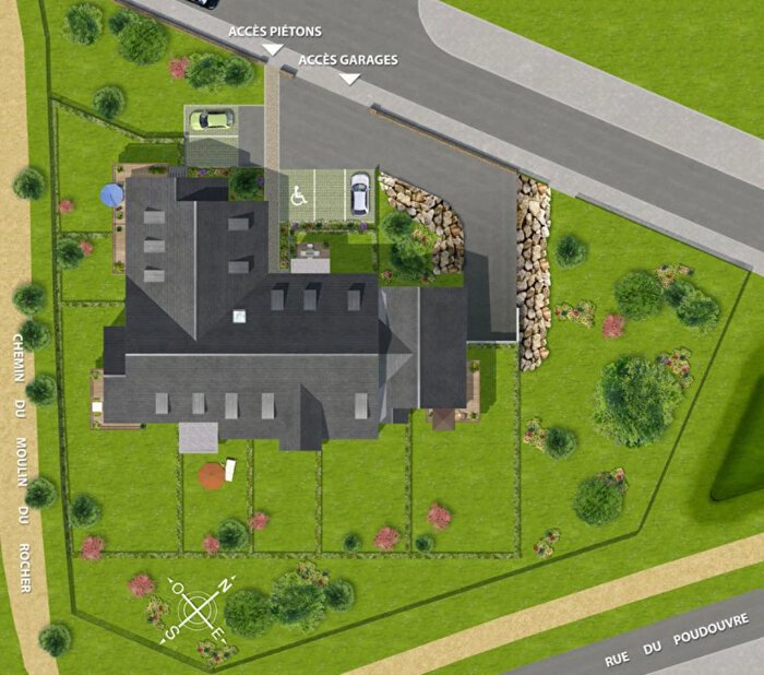 Plan de masse programme neuf Casa Madera à Dinard