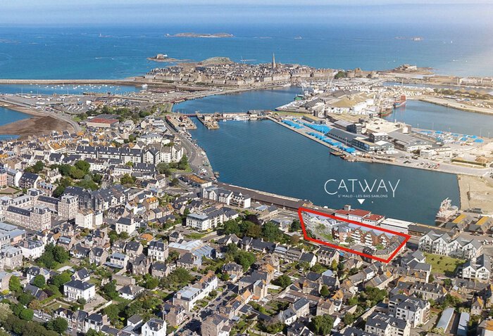 Vue aérienne programme neuf Catway à Saint-Malo