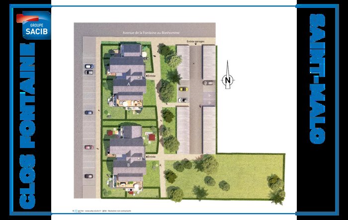 Plan masse programme neuf Clos Fontaine à Saint-Malo