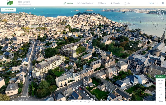 Vue aérienne du programme neuf Cour Lawrence à Dinard
