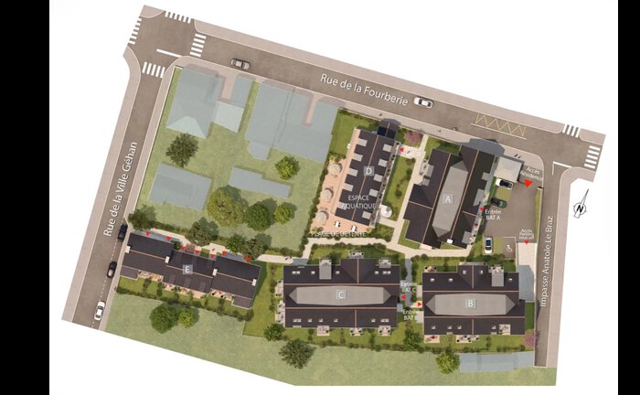 Plan masse du programme neuf Glaz Signature à Saint-Lunaire