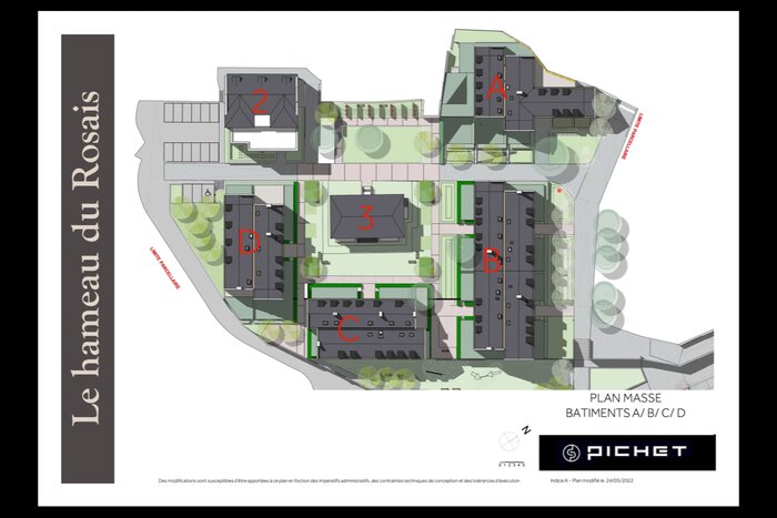 Plan masse programme neuf Le Hameau du Rosais à Saint-Malo