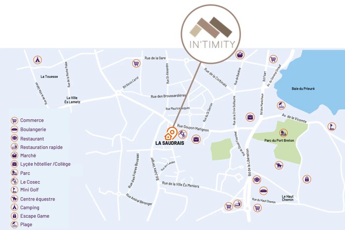 Plan de localisation programme neuf In’timity à Dinard
