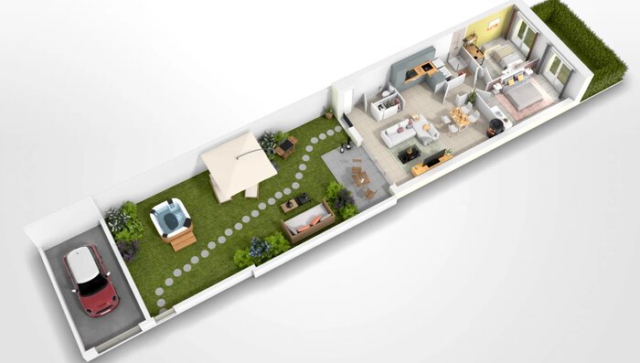 vue 3d maison neuve Ker Silva - Les Acacias