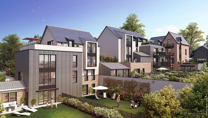 Jardin programme neuf La Mésangère à Saint-Malo