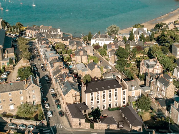 Vue aérienne programme neuf Le Clair de Lune à Dinard