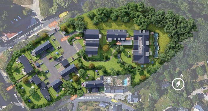 Plan de masse programme neuf Le Clos de la Vicomté à Dinard