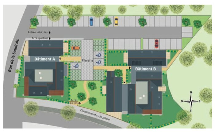 Plan de masse programme neuf Le Clos Loquen à Saint-Lunaire