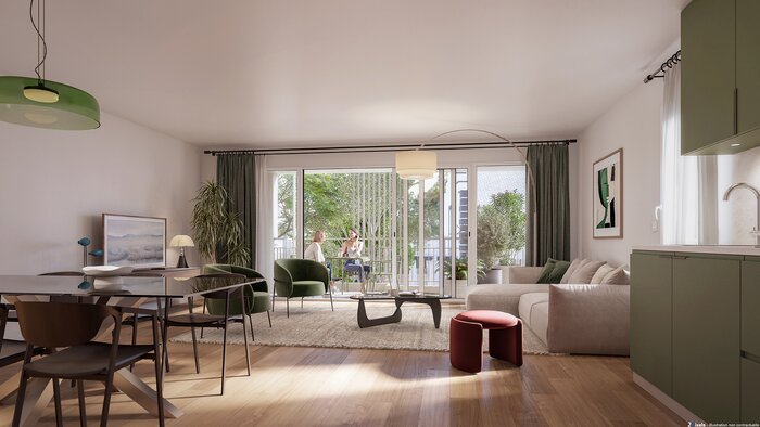 Ambiance intérieur appartement neuf Le Domaine des Corbières