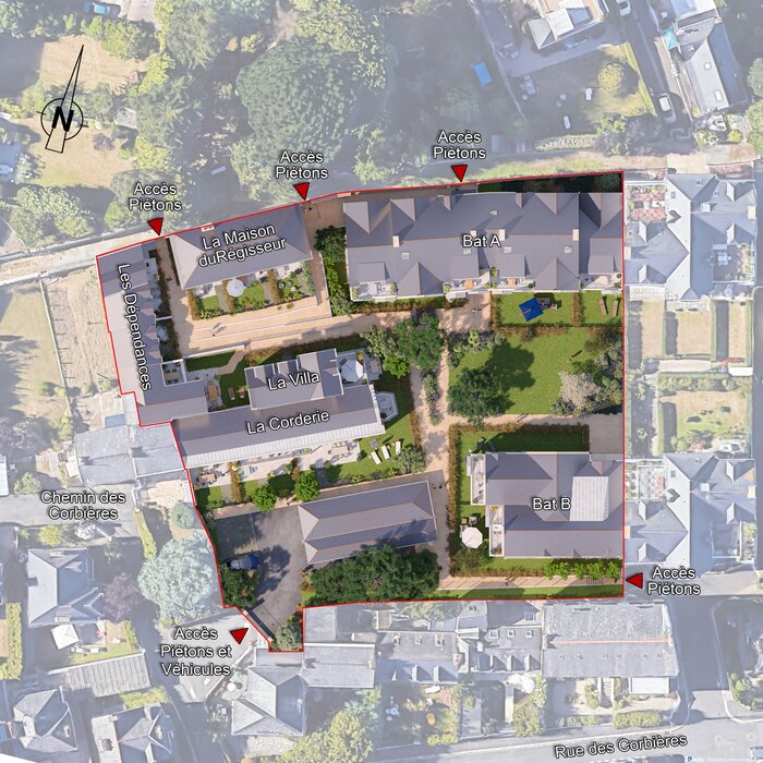 Plan masse du programme neuf Le Domaine des Corbières