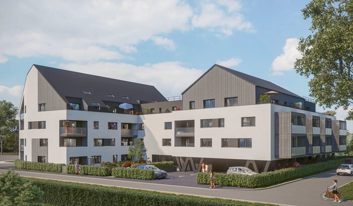Facade du programme neuf Le Montebello à Pleurtuit