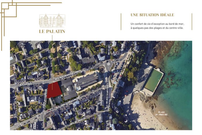 Situation programme appartement neuf Le Palatin, Dinard