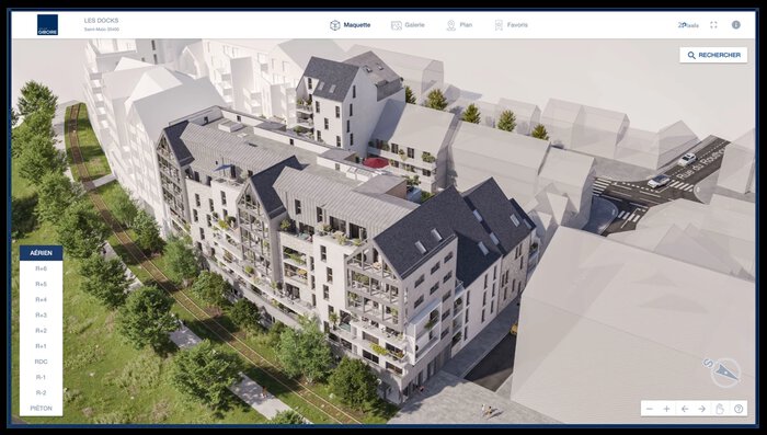 Maquette 3d du programme neuf Les Docks à Saint-Malo