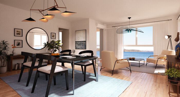 Ambiance intérieure d’un appartement neuf – Les Ebihens
