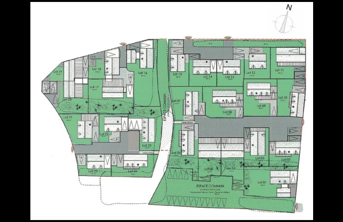 Plan masse programme neuf les Ganivelles à Lancieux