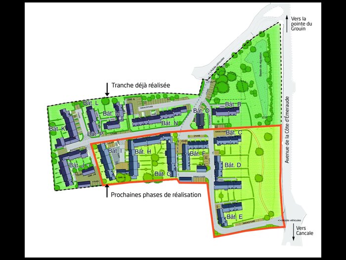 Plan de masse programme neuf Les Hauts de Port-Mer à Cancale