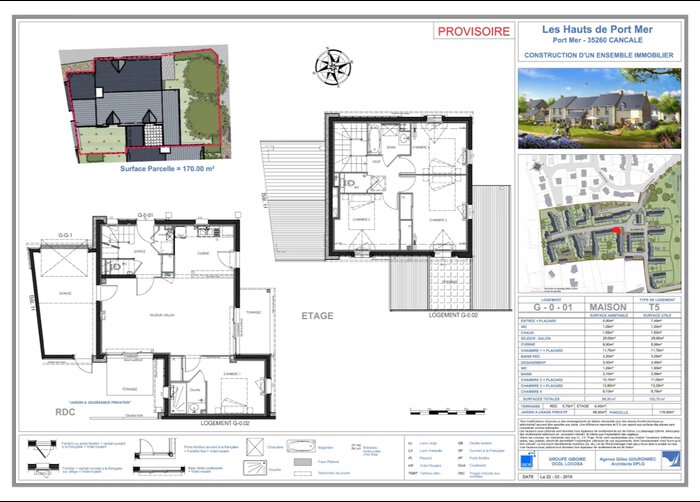 Plan de vente maison neuve programme Les Hauts de Port-Mer