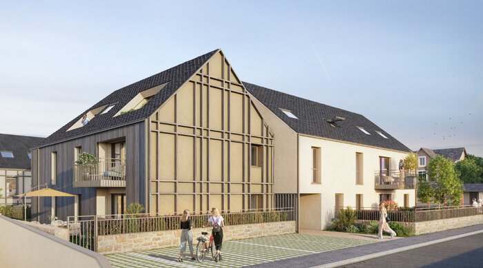Façade est du programme Les Hauts de Rochebelle à Paramé