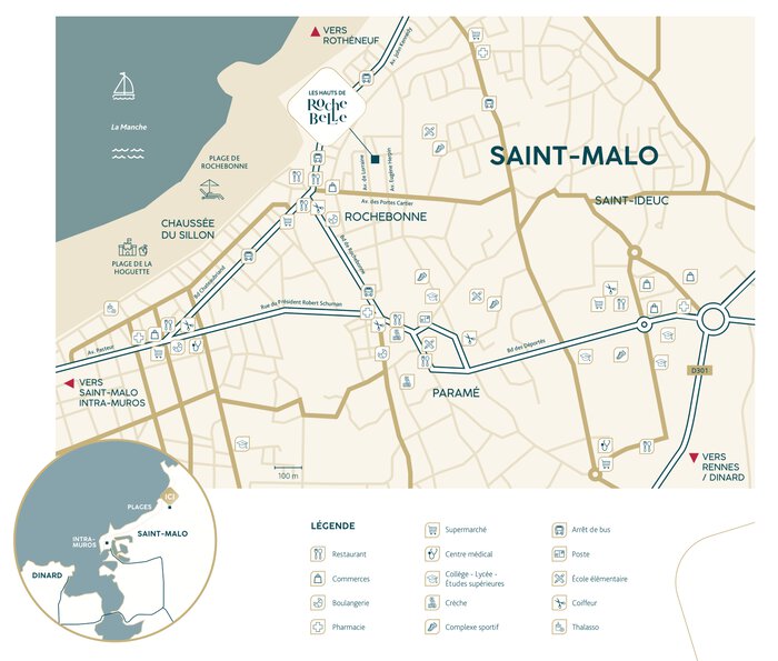 Plan de localisation Les Hauts de Rochebelle par la SACIB