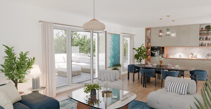 Ambiance intérieur appartement neuf Les Marines du Prieuré