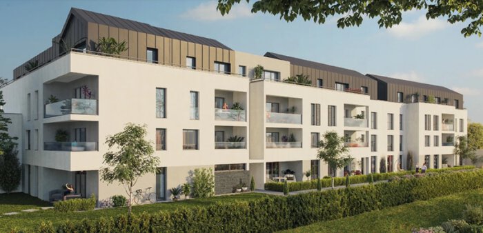 Côté jardin programme neuf Les Régates à Saint-Malo