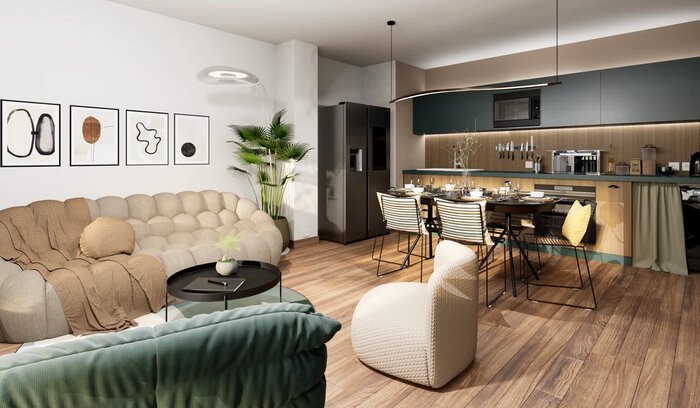 Ambiance intérieur appartement neuf O Rivage