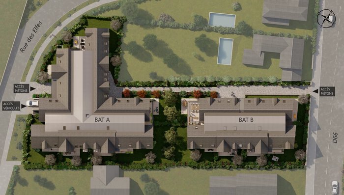Plan Masse programme neuf O Rivage à Dinard