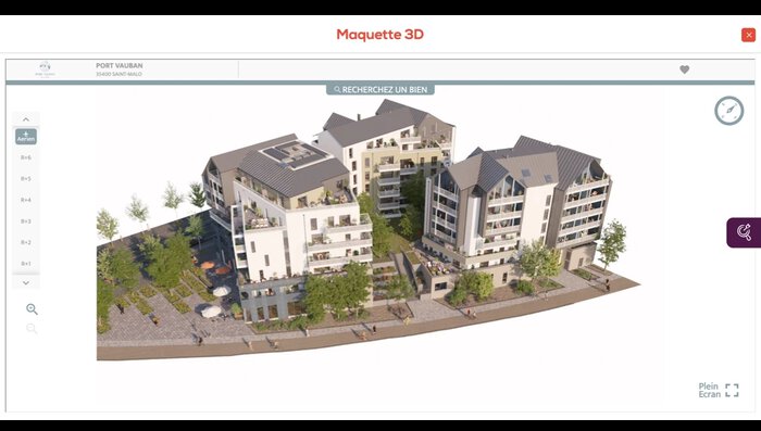 Maquette 3d programme neuf Port Vauban