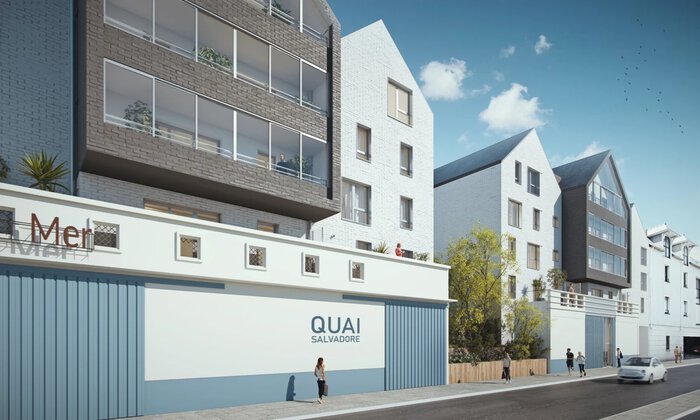 Facade résidence Quai Salvadore à Saint-Malo