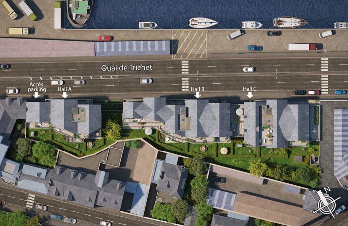 Plan masse programme neuf Quai Salvadore à Saint-Malo