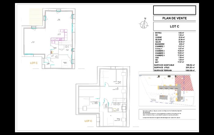 Plan de vente maison neuve programme Résidence La Plussinais