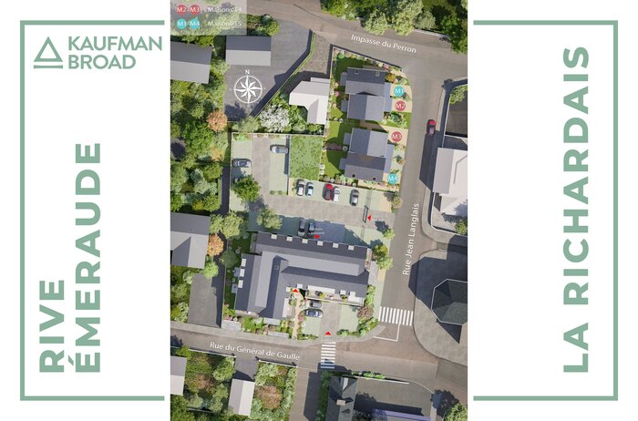 Plan masse programme neuf Rive Émeraude La Richardais