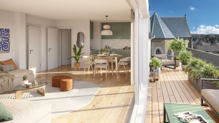Aménagement intérieur appartement neuf Rive Émeraude à La Richardais