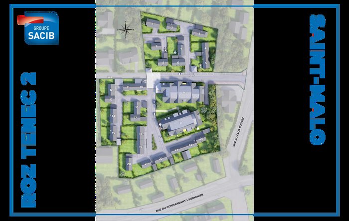 Plan de masse programme neuf Roz Tenec 2 à Saint-Malo