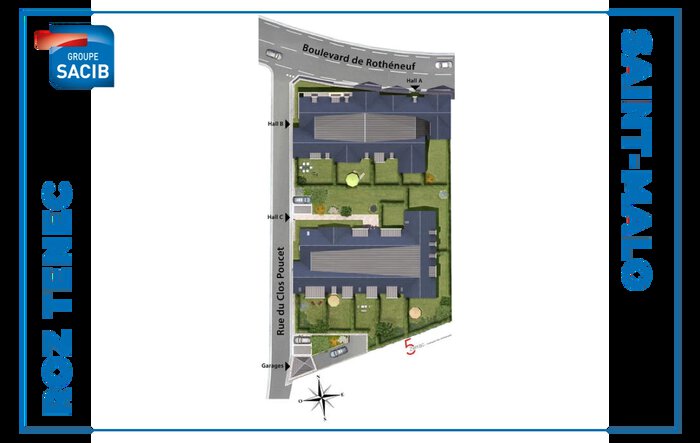 Plan masse programme neuf Roz Tenec à Saint-Malo