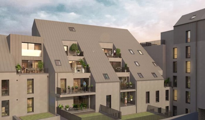 Coeur d'îlot programme neuf résidence TERRES BRUNES à Saint-Malo