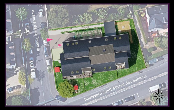 Plan masse programme neuf Villa Florina à Rothéneuf, Saint-Malo