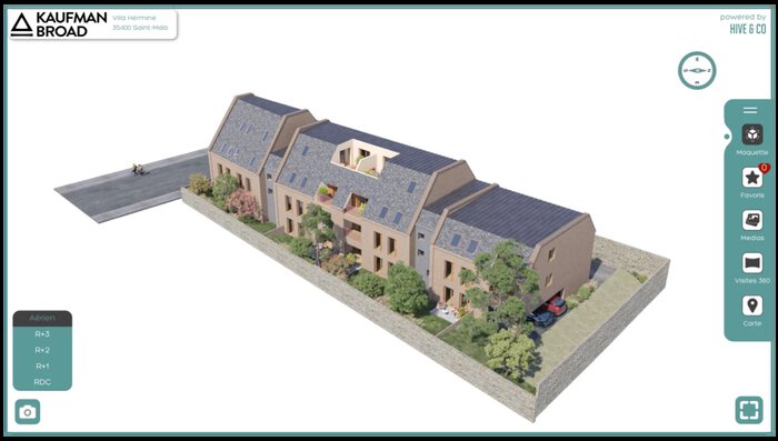 Maquette 3d du programme neuf Villa Hermine Rue de la Balue à Saint-Malo