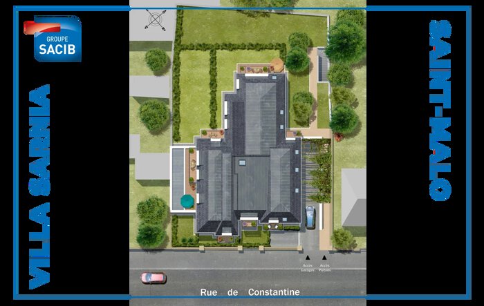 Plan masse programme neuf Villa Sarnia à Saint-Malo