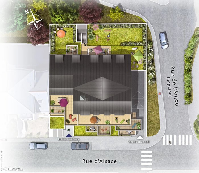 Plan masse programme neuf White Pearl à Saint-Malo